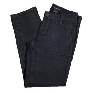 Club Monaco | Coated Black Jeans